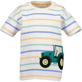 T-shirt de manga corta de Jersey Blue Seven Tractor rayas de colores - Kinder Guatemala -