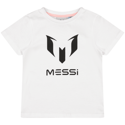 T-Shirt deportiva Messi Manga corta loggo tee Messi color blanco unisex - Kinder Guatemala - camisa manga corta
