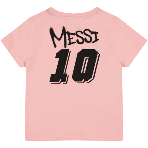 T-Shirt deportiva Messi Manga corta logo tee Messi color rosado unisex - Kinder Guatemala - Playera deportiva
