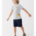 T-shirt Street Monkey manga corta color gris para niño - Kinder Guatemala - Camisa