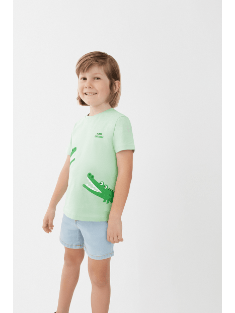 T-shirt Street Monkey manga corta diseño de cocodrilos color vende para niño - Kinder Guatemala - Camisa