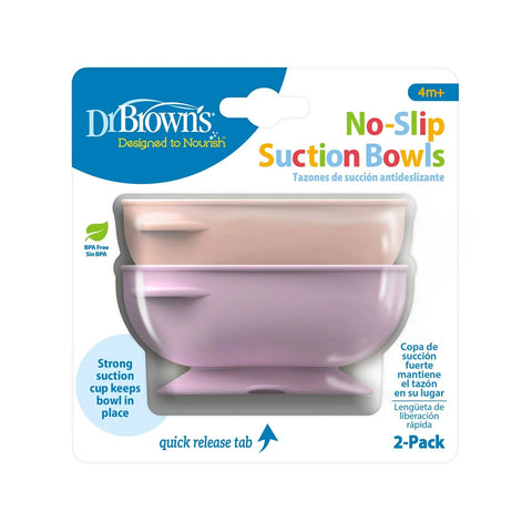 Tazones Antideslizantes con Ventosa Dr. Brown's tonos rosa - Kinder Guatemala -