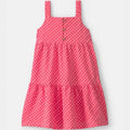 TG Fashion Dress red seersucker - Kinder Guatemala -