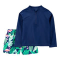 Traje de baño Carters 2 piezas: camisa manga larga y pantaloneta color azul de licra para niño - Kinder Guatemala - Traje de baño 2 piezas