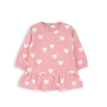Vestido Baby Bol estampado de corazones con manga larga, niña. - Kinder Guatemala - Vestido
