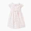 Vestido blanco Zippy floral con cuello y mangas de vuelitos - Kinder Guatemala -