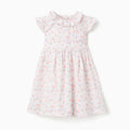 Vestido blanco Zippy floral con cuello y mangas de vuelitos - Kinder Guatemala -