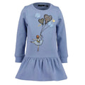 Vestido Blue Seven azul con manga larga diseño con aplicaciones en forma de corazón para niña. - Kinder Guatemala - 