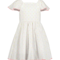 Vestido Blue Seven manga corta estampado de puntos color blanco para niña - Kinder Guatemala - vestido