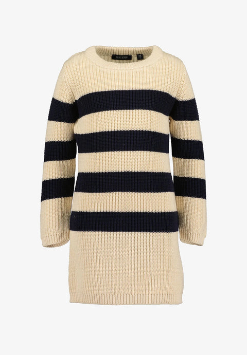 Vestido Blue Seven manga larga diseño de rayas color beige para niña - Kinder Guatemala - Vestidos