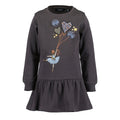 Vestido Blue Seven negro con manga larga diseño con aplicaciones en forma de corazón para niña. - Kinder Guatemala -