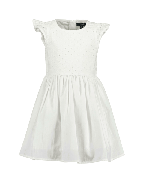 Vestido Blue Seven sin mangas y vuelitos en los hombros color blanco para niña - Kinder Guatemala - vestido