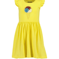 Vestido Blue Seven sin mangas y vuelitos en los hombros diseño de helado color amarillo para niña - Kinder Guatemala - vestido
