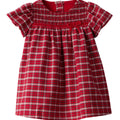 Vestido Carters manga corta diseño a cuadros de sateen para niña - Kinder Guatemala - Vestidos