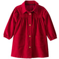 Vestido Carters manga larga con botones al frente y bolsitas de cordoroy color rojo para niña - Kinder Guatemala - Vestidos
