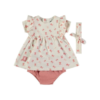 Vestido con cubrepañal + cinta Babybol conejitos - Kinder Guatemala - 