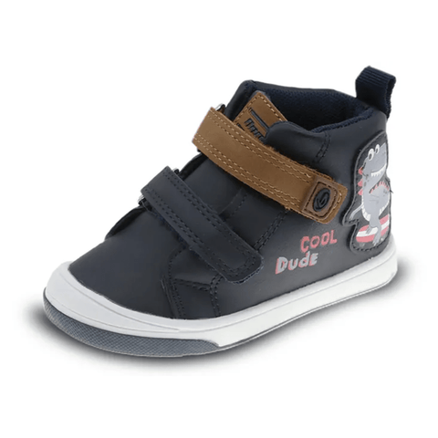Zapato Beppi tipo bota casual doble cincho con velcro para niño color azul - Kinder Guatemala - 