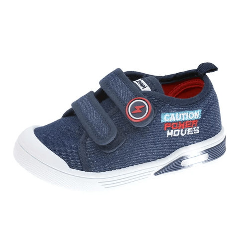 Zapato Beppi tipo tenis con luz Led, 2 cinchos con velcro para niño color azul - Kinder Guatemala -