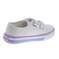 Zapato de lona Beppi con doble velcro y estrellas niña blanco - Kinder Guatemala - 