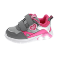 Zapatos Beppi tipo tenis con doble velcro gris y rosado, niña. - Kinder Guatemala - 