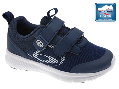 Zapatos deportivos Beppi azul con velcro con sello blanco y cintas - Kinder Guatemala - 
