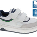 Zapatos deportivos Beppi blanco con puntera de cuero y talones azules - Kinder Guatemala - 