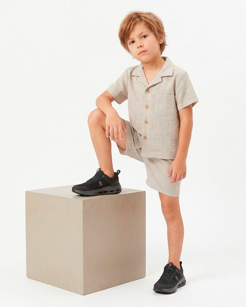 Zapatos deportivos On Cloud Nova Kids color negro eclipse para uso diario. - Kinder Guatemala - Zapatos deportivos