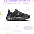 Zapatos deportivos On Cloud Nova Kids color negro eclipse para uso diario. - Kinder Guatemala - Zapatos deportivos