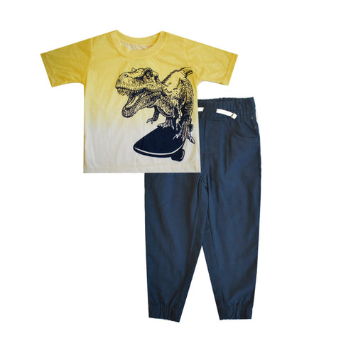 Conjunto Little Rebels pantalón con pita en la cintura y T-shirt