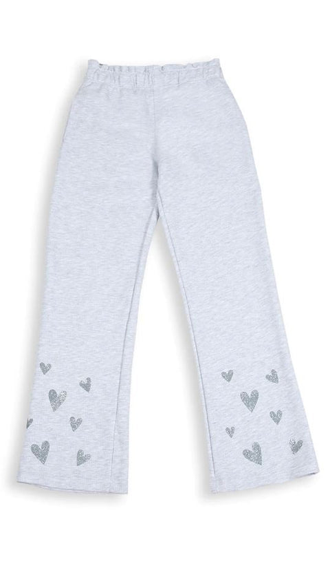 Pants  Polito estampado corazones blanco niña