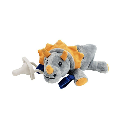 Dr. Browns - Lovey Porta chupete y mordedor, 0 - 6m, Triceratops con chupete - Kinder Guatemala - 